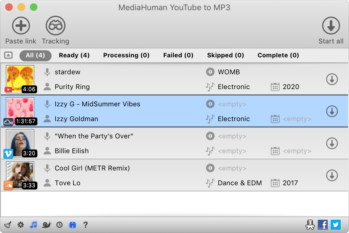 YouTube To MP3 Converter Mac Screenshot