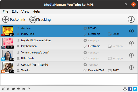 YouTube To MP3 Converter Ubuntu Screenshot