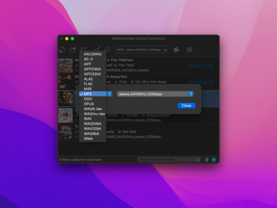 Free audio converter for macOS and Windows