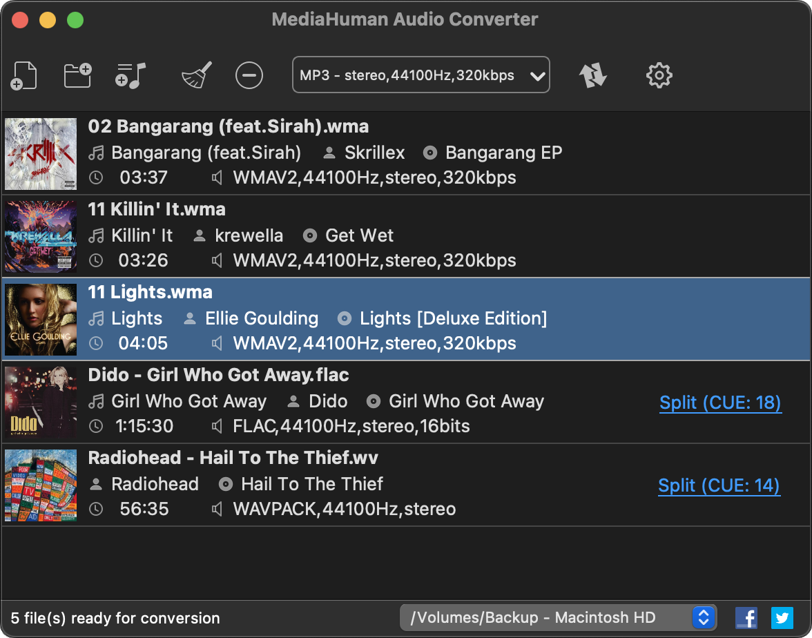Free audio converter for macOS and Windows
