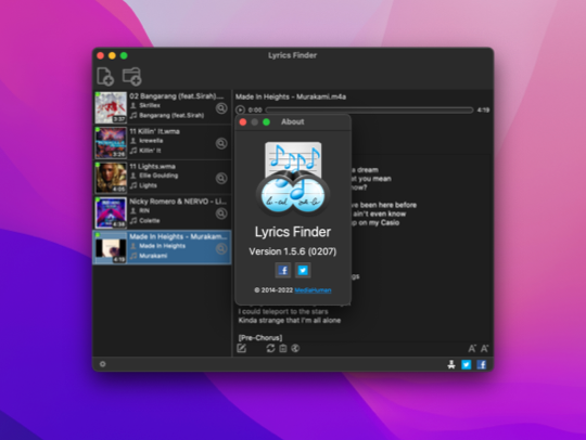 MediaHuman Lyrics Finder - adds missing lyrics to your music collection
