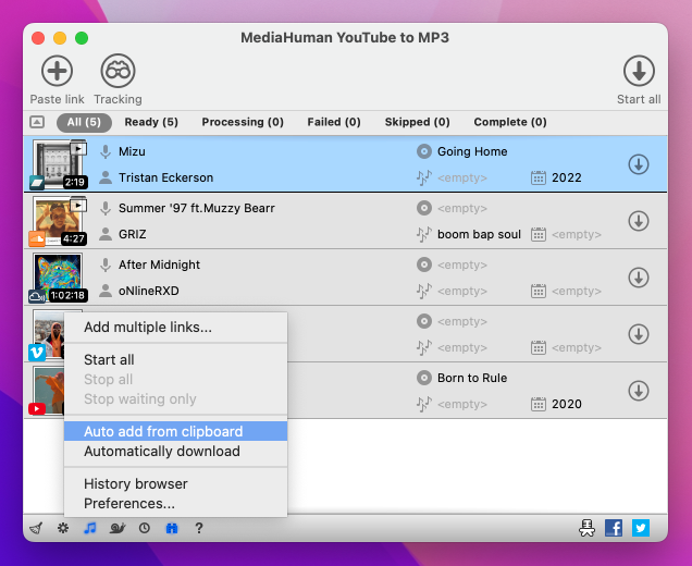 youtube to mp3 converter that lets you do multiple songs at once